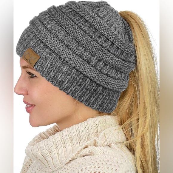 C.C BeanieTail - Berretto Morbido Elasticizzato Lavorato A Maglia, A